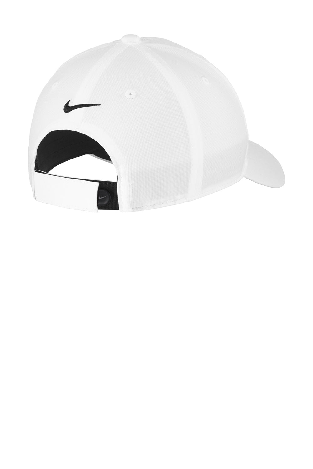Nike NKAA1859/NKFB6444  Dri-Fit Moisture Wicking Adjustable Hat White/Black Flat Back