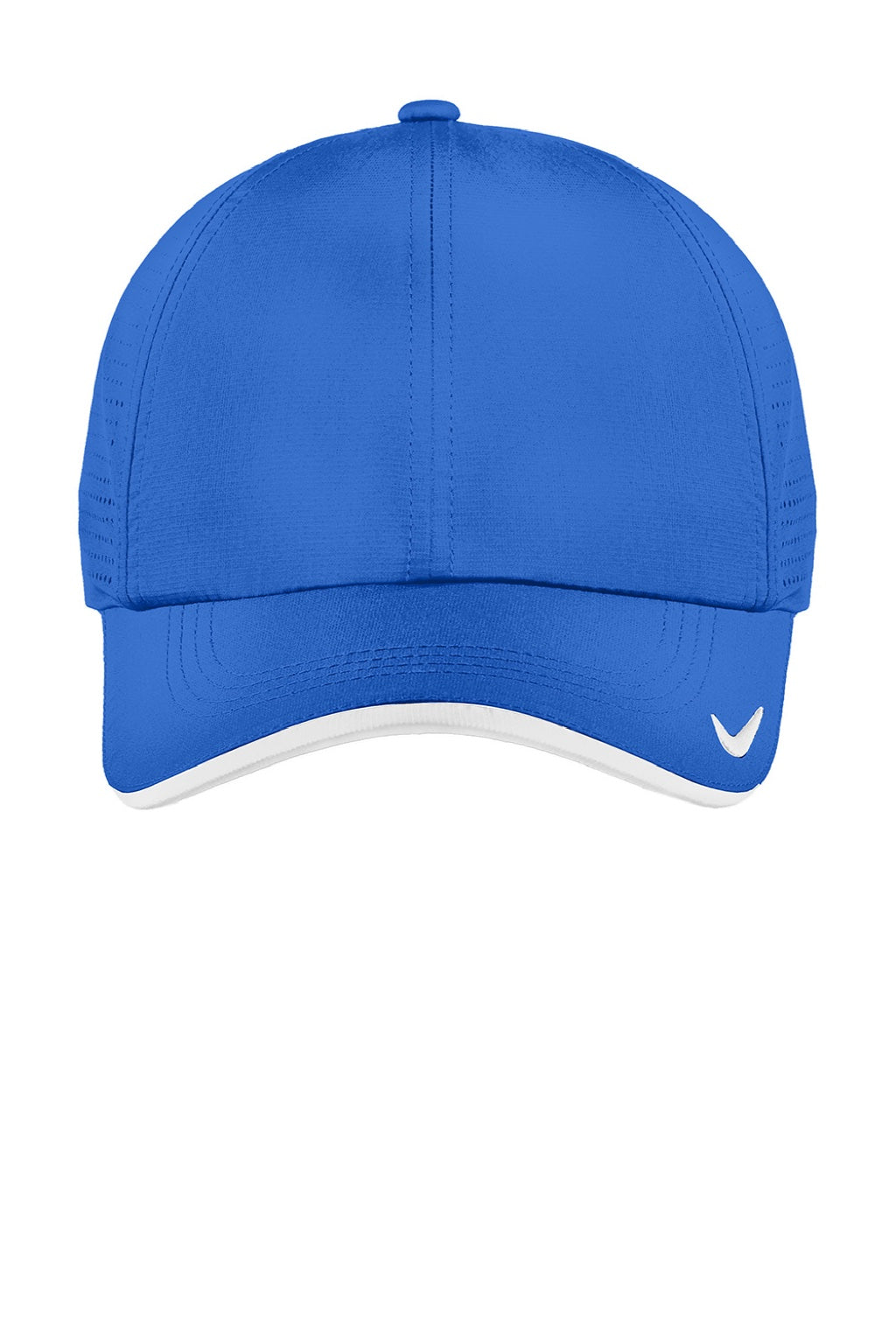 Nike Hats 429467/NKFB6445 Mens Dri-Fit Moisture Wicking Adjustable Hat Game Royal Blue/White Flat Front