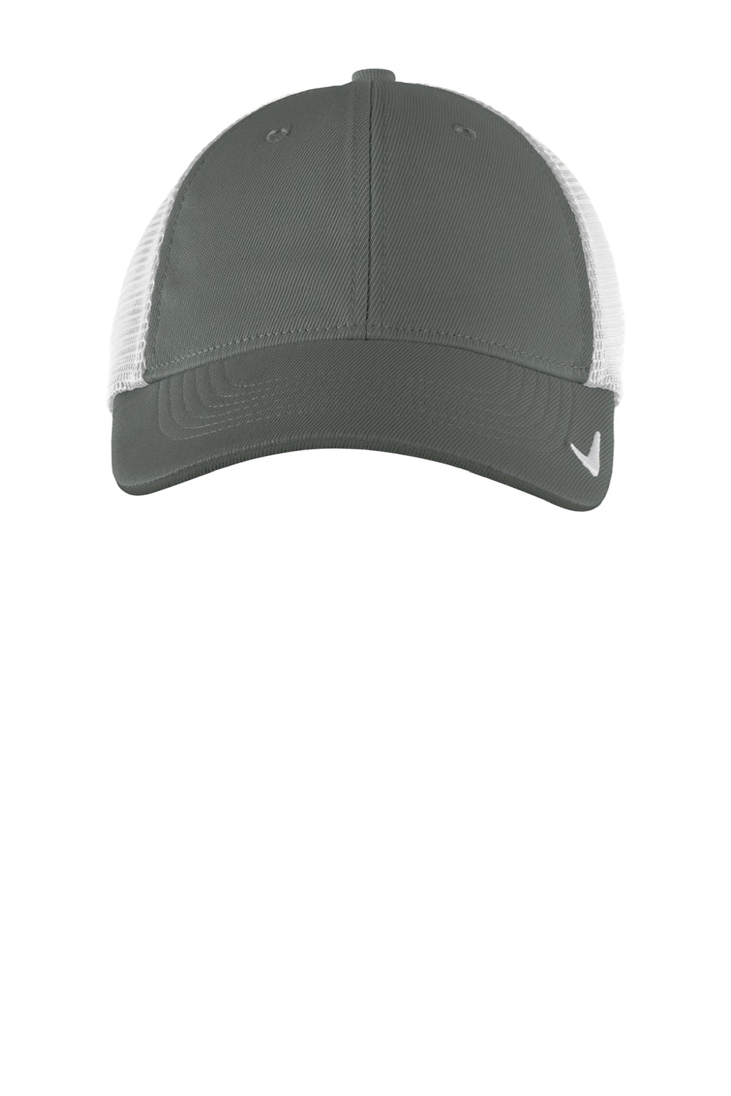 Nike Hats NKAO9293/NKFB6448 Mens Dri-Fit Moisture Wicking Stretch Fit Hat Anthracite Grey/White Flat Front