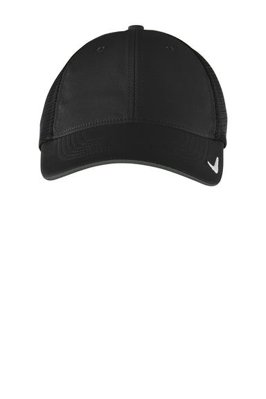Nike NKAO9293/NKFB6448 Mens Dri-Fit Moisture Wicking Stretch Fit Hat Black Flat Front