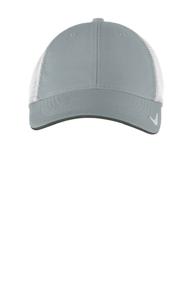 Nike Hats NKAO9293/NKFB6448 Mens Dri-Fit Moisture Wicking Stretch Fit Hat Cool Grey/White Flat Front