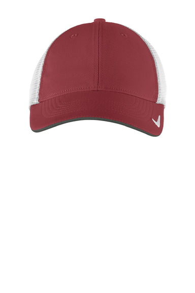 Nike Hats NKAO9293/NKFB6448 Mens Dri-Fit Moisture Wicking Stretch Fit Hat Team Red/White Flat Front