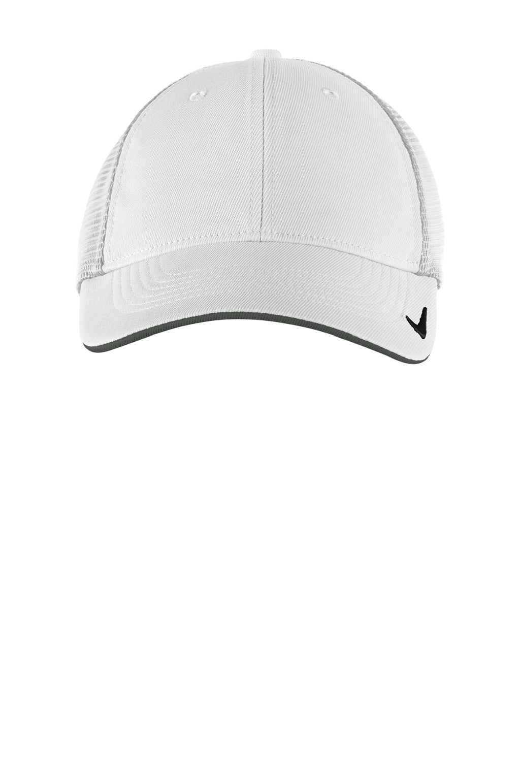 Nike Hats NKAO9293/NKFB6448 Mens Dri-Fit Moisture Wicking Stretch Fit Hat White Flat Front