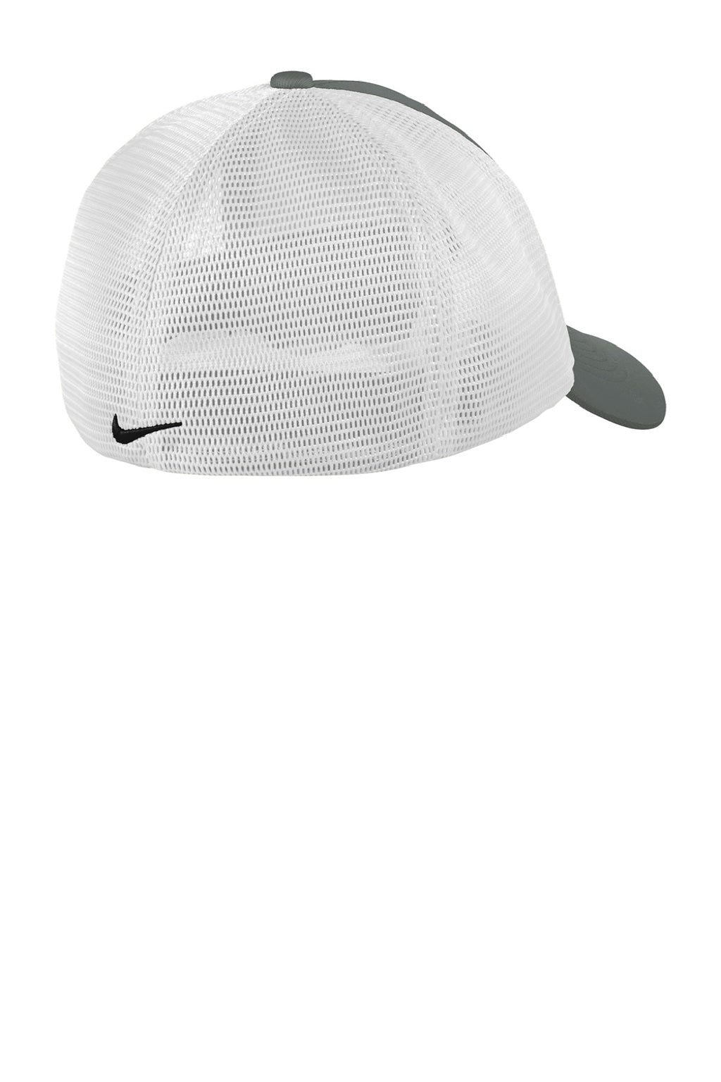 Nike Hats NKAO9293/NKFB6448 Mens Dri-Fit Moisture Wicking Stretch Fit Hat Anthracite Grey/White Flat Back