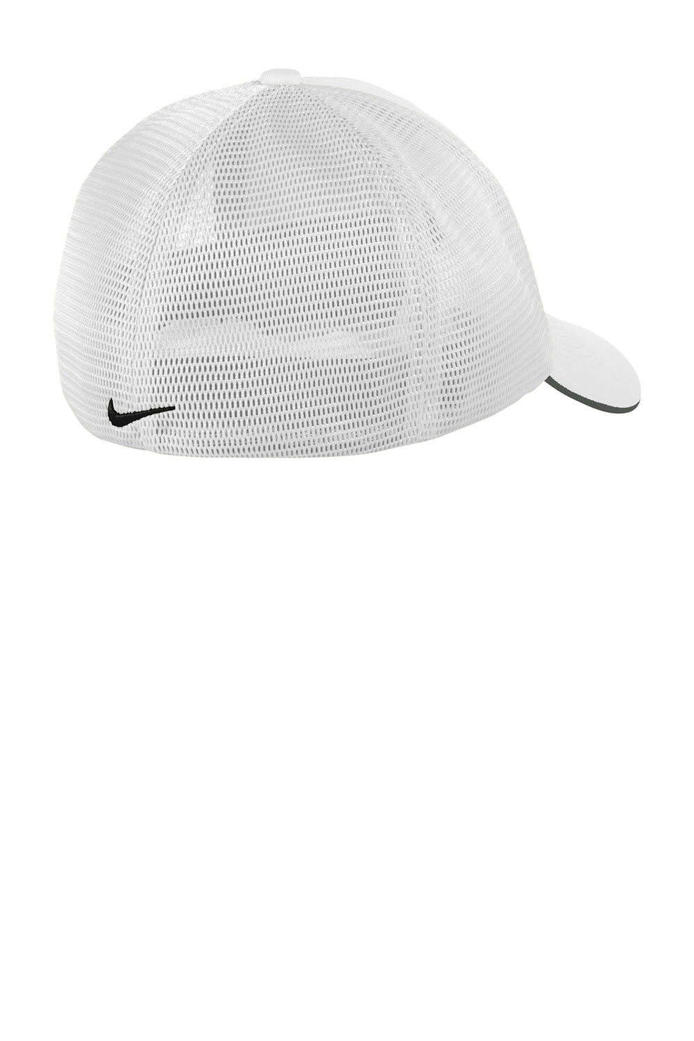 Nike NKAO9293/NKFB6448 Mens Dri-Fit Moisture Wicking Stretch Fit Hat White Flat Back