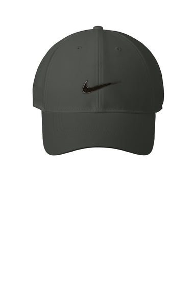Nike Hats NKFB6450 Mens Dri-Fit Performance Adjustable Hat Anthracite Grey Flat Front