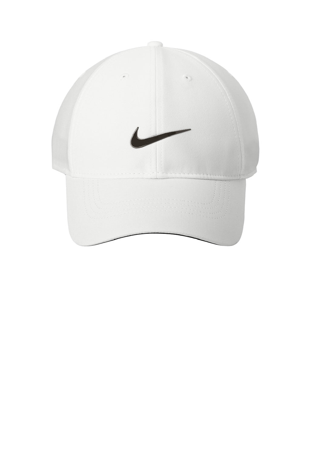 Nike Hats NKFB6450 Mens Dri-Fit Performance Adjustable Hat White Flat Front