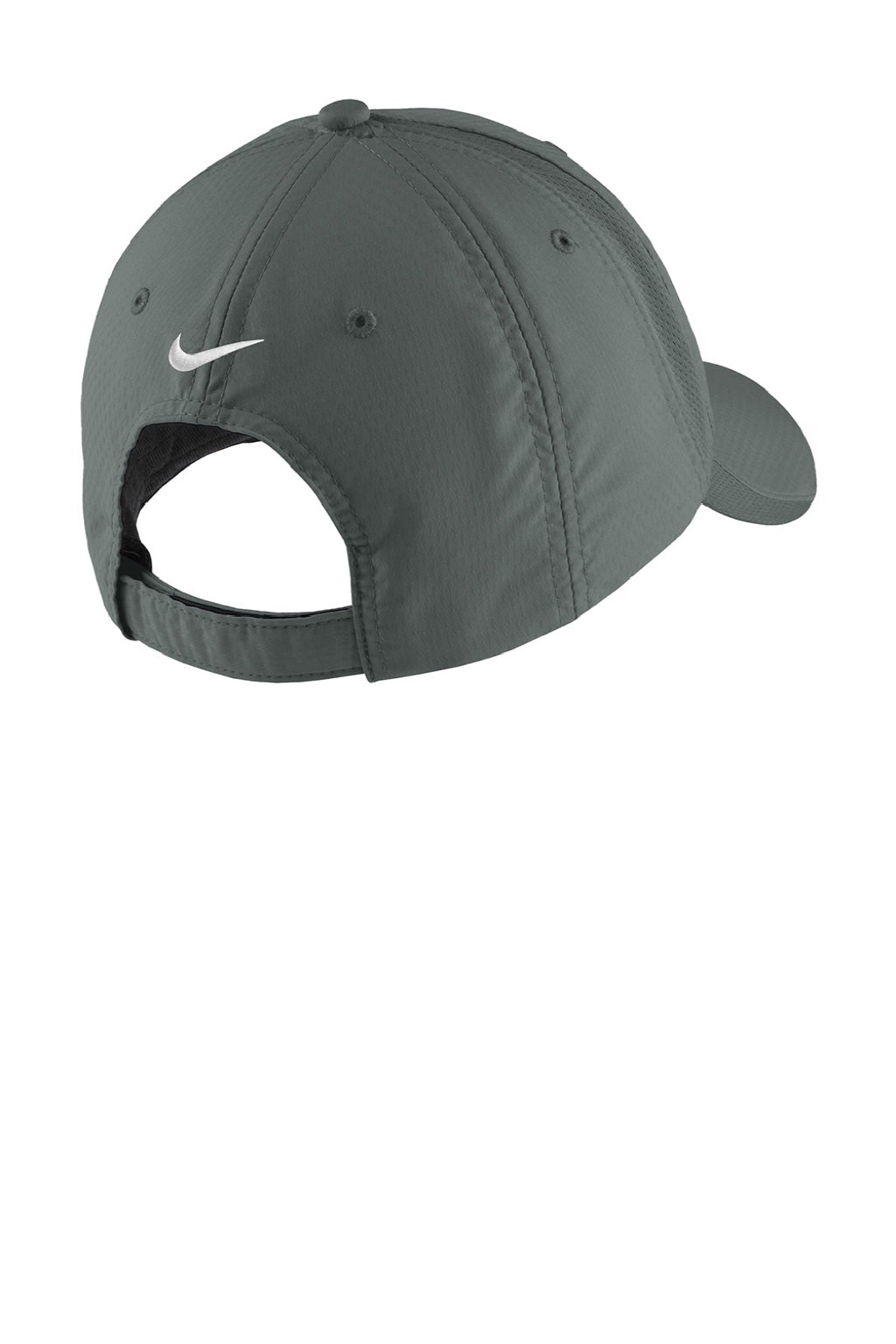 Nike Hats 247077/NKFD9709 Mens Sphere Dry Moisture Wicking Adjustable Hat Anthracite Grey Flat Back