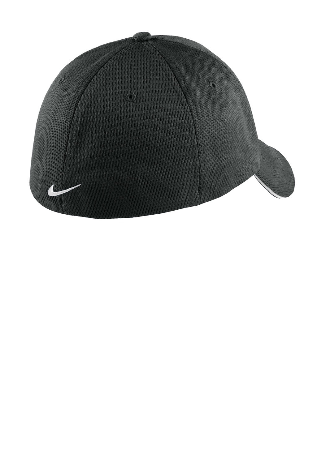 Nike Hats 333115/NKFD9718 Mens Dri-Fit Moisture Wicking Stretch Fit Hat Anthracite Grey/White Flat Back