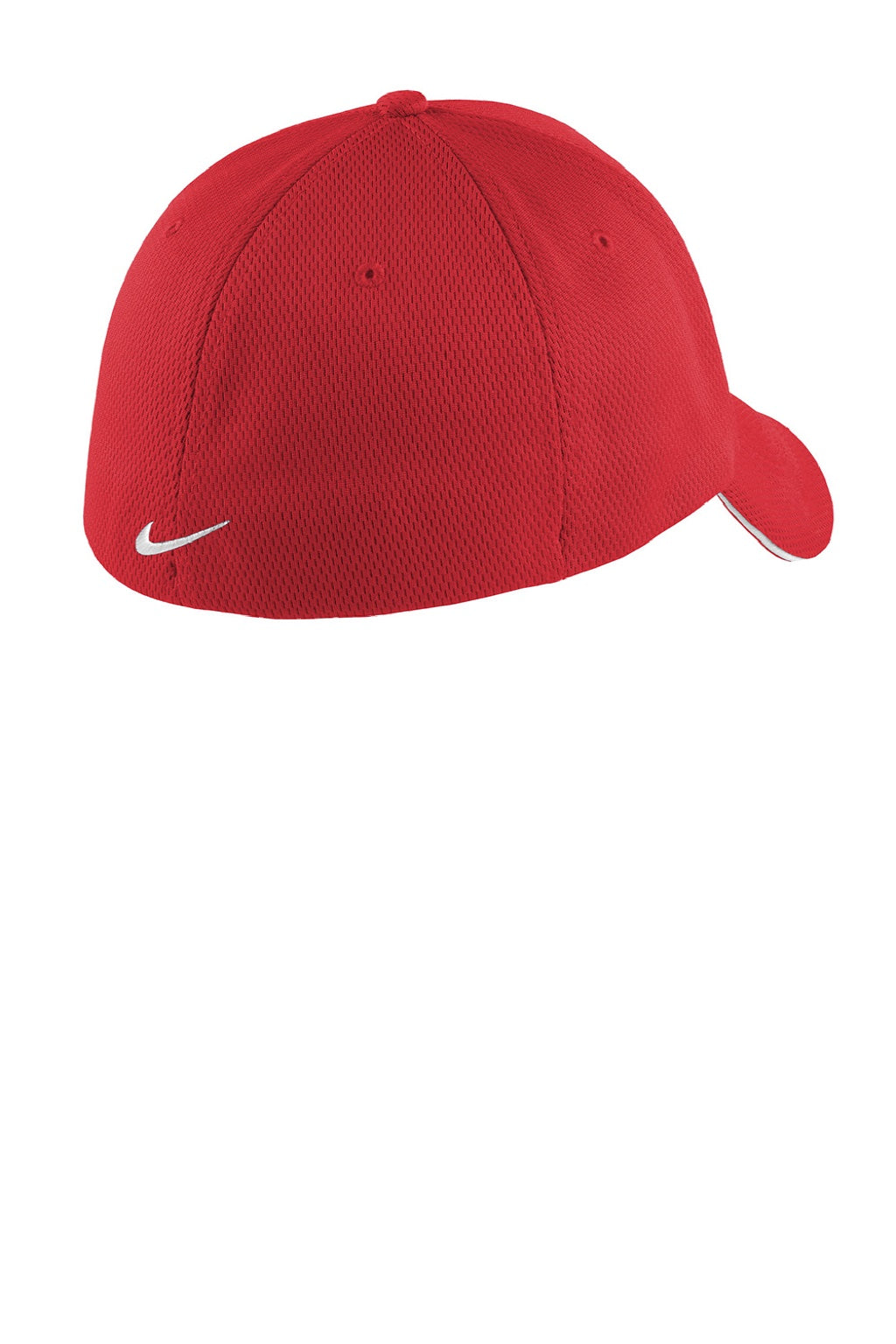 Nike Hats 333115/NKFD9718 Mens Dri-Fit Moisture Wicking Stretch Fit Hat University Red/White Flat Back