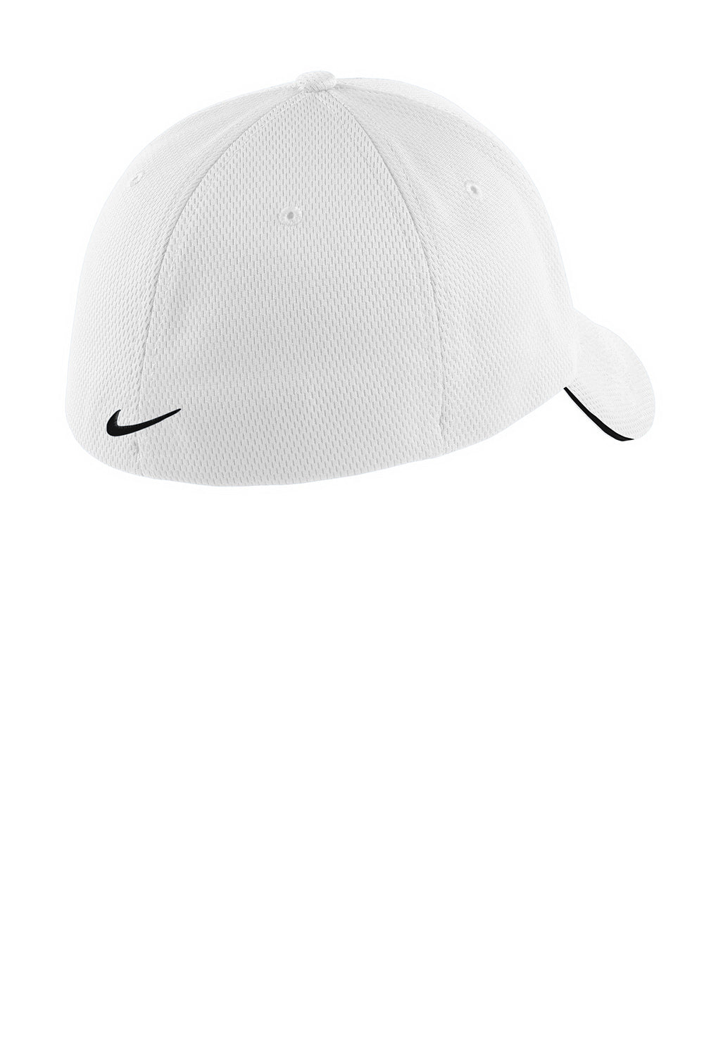 Nike 333115/NKFD9718 Mens Dri-Fit Moisture Wicking Stretch Fit Hat White Flat Back