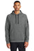 Nike NKFD9735 Mens Therma-Fit Fleece Hooded Sweatshirt Hoodie w/ Pouch Pocket Heather Charcoal Grey Model Front