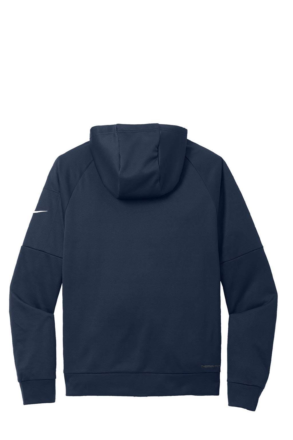 Nike NKFD9735 Mens Therma-Fit Fleece Hooded Sweatshirt Hoodie w/ Pouch Pocket Navy Blue Flat Back