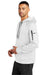 Nike NKFD9735 Mens Therma-Fit Fleece Hooded Sweatshirt Hoodie w/ Pouch Pocket White Model Side