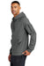 Nike NKFD9742 Mens Therma-Fit Fleece 1/4 Zip Hooded Sweatshirt Hoodie w/ Pouch Pocket Heather Charcoal Grey Model Side