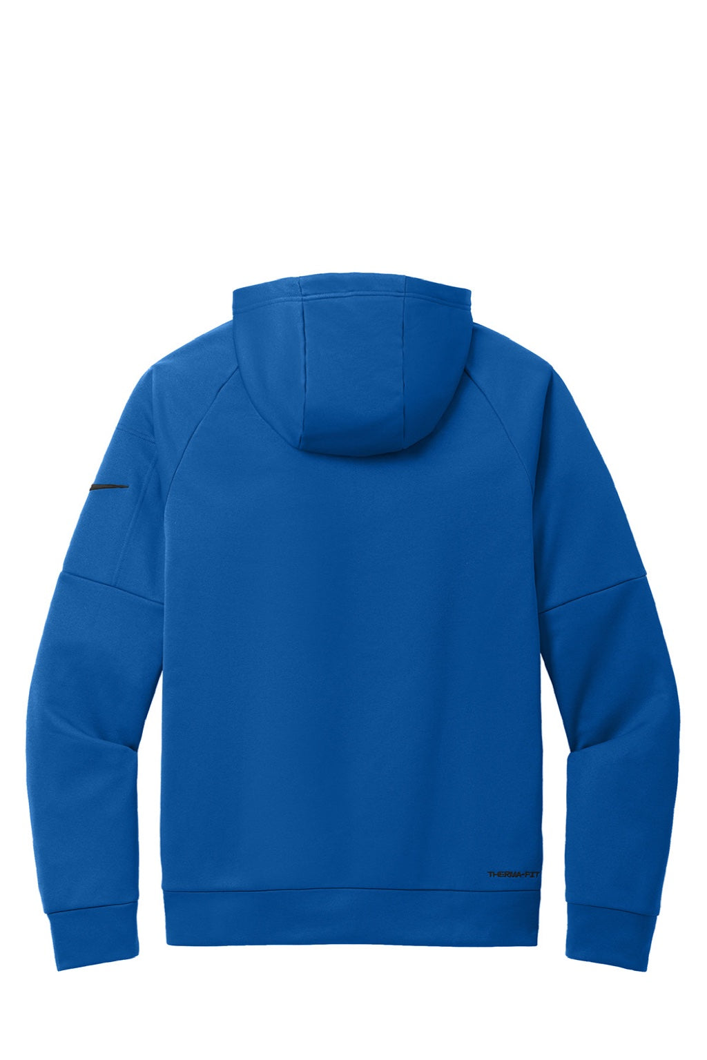 Nike NKFD9742 Mens Therma-Fit Fleece 1/4 Zip Hooded Sweatshirt Hoodie w/ Pouch Pocket Game Royal Blue Flat Back