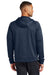 Nike NKFD9742 Mens Therma-Fit Fleece 1/4 Zip Hooded Sweatshirt Hoodie w/ Pouch Pocket Navy Blue Model Back