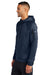 Nike NKFD9742 Mens Therma-Fit Fleece 1/4 Zip Hooded Sweatshirt Hoodie w/ Pouch Pocket Navy Blue Model Side