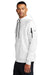 Nike NKFD9742 Mens Therma-Fit Fleece 1/4 Zip Hooded Sweatshirt Hoodie w/ Pouch Pocket White Model Side