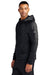 Nike NKFD9859 Mens Therma-Fit Fleece Full Zip Hooded Sweatshirt Hoodie w/ Pockets Black Model Side