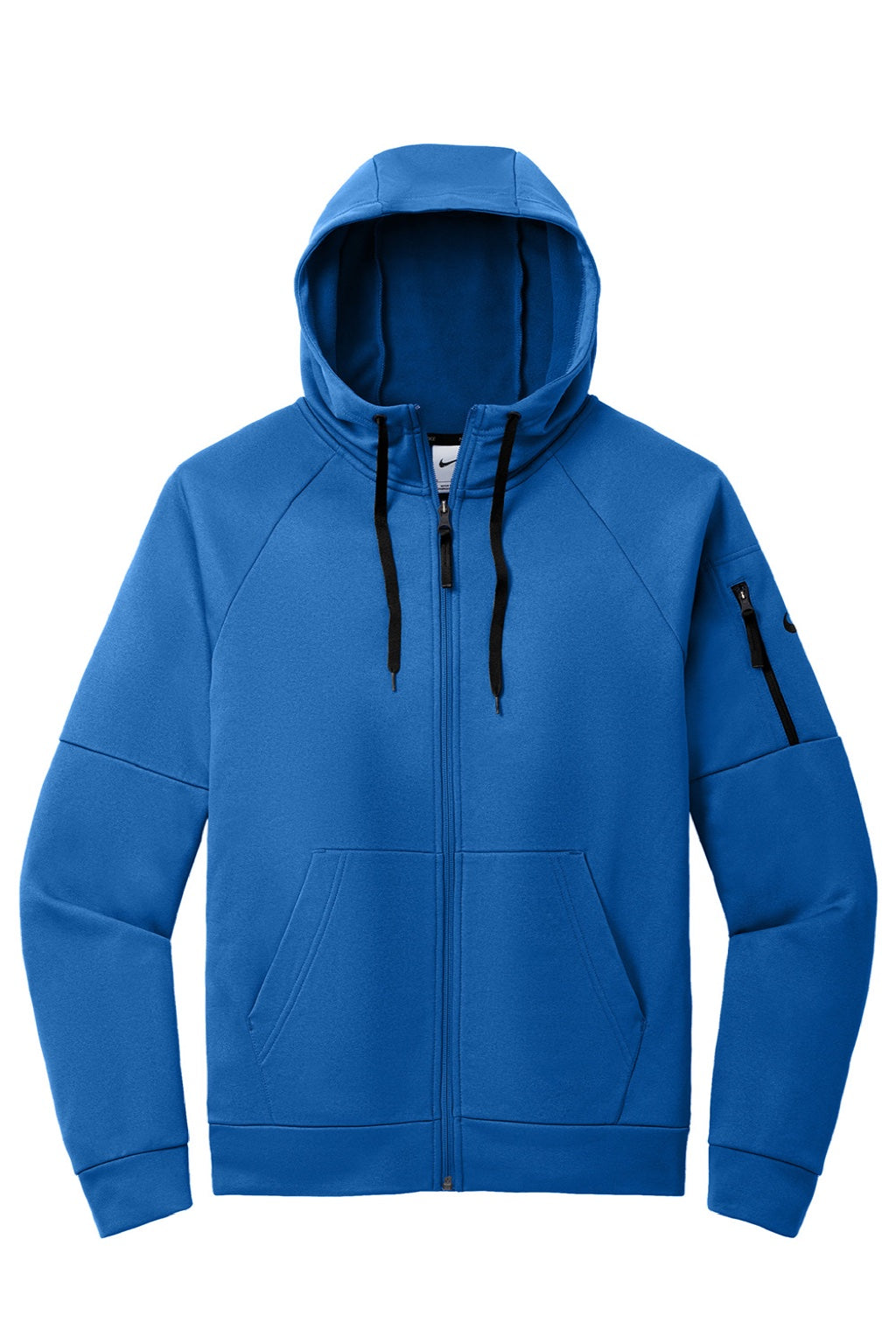Nike NKFD9859 Mens Therma-Fit Fleece Full Zip Hooded Sweatshirt Hoodie w/ Pockets Game Royal Blue Flat Front
