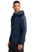Nike NKFD9859 Mens Therma-Fit Fleece Full Zip Hooded Sweatshirt Hoodie w/ Pockets Navy Blue Model Side
