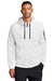 Nike NKFD9859 Mens Therma-Fit Fleece Full Zip Hooded Sweatshirt Hoodie w/ Pockets White Model Front