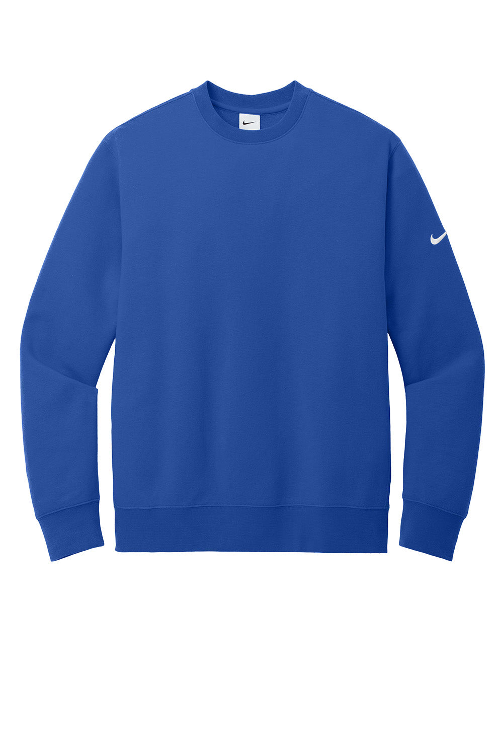 Nike NKFD9863 Mens Club Fleece Crewneck Sweatshirt Game Royal Blue Flat Front