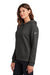 Nike NKFD9889 Womens Club Fleece Hooded Sweatshirt Hoodie w/ Pouch Pockets Anthracite Grey Model Side