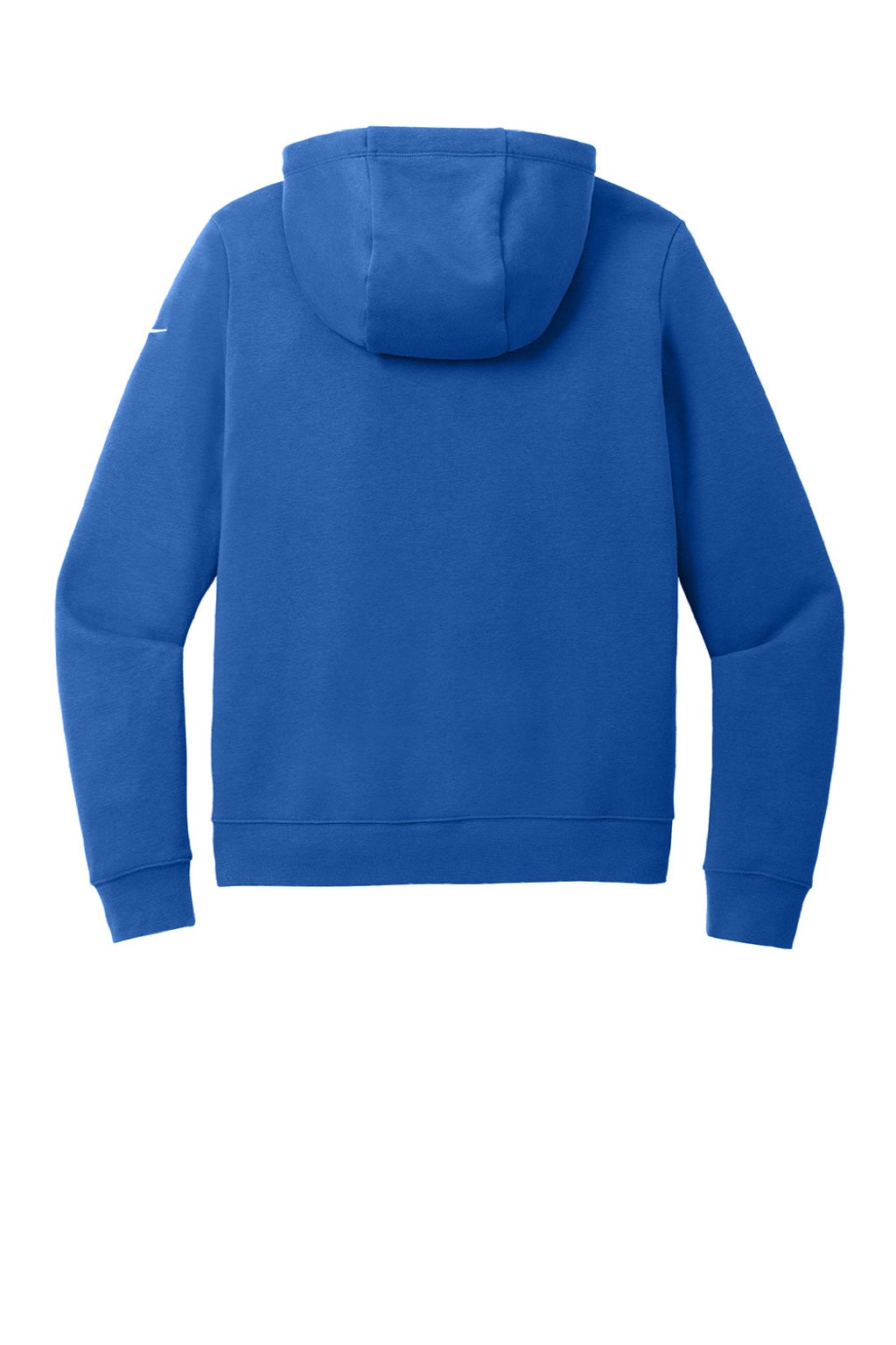 Nike NKFD9889 Womens Club Fleece Hooded Sweatshirt Hoodie w/ Pouch Pockets Game Royal Blue Flat Back