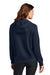 Nike NKFD9889 Womens Club Fleece Hooded Sweatshirt Hoodie w/ Pouch Pockets Midnight Navy Blue Model Back