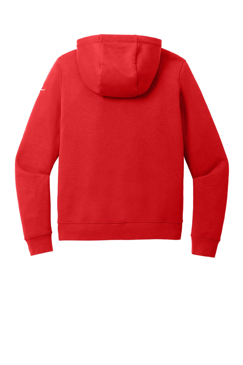 Nike NKFD9889 Womens Club Fleece Hooded Sweatshirt Hoodie w/ Pouch Pockets University Red Flat Back