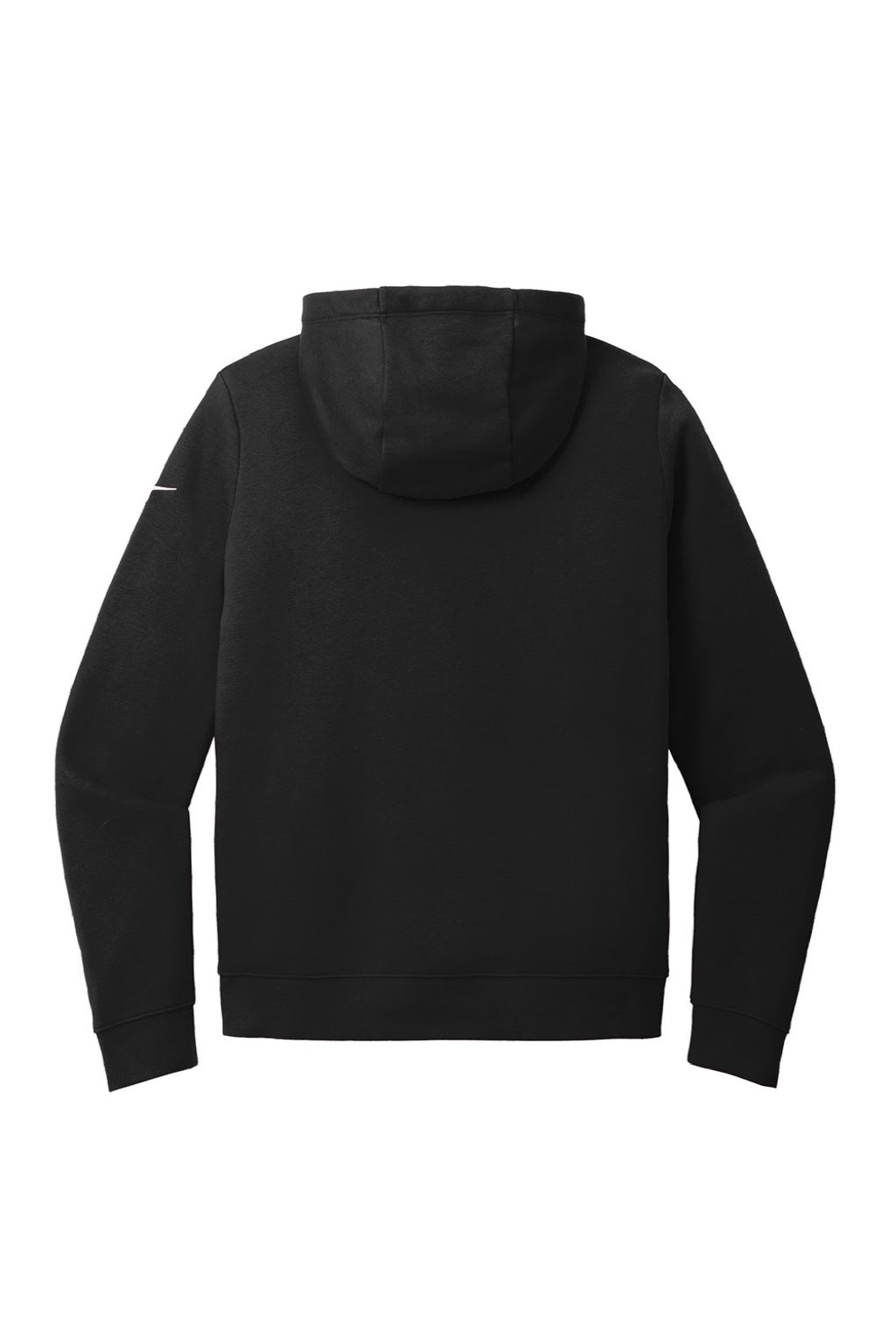 Nike NKFD9890 Womens Club Fleece Full Zip Hooded Sweatshirt Hoodie w/ Pockets Black Flat Back