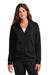 Nike NKFD9890 Womens Club Fleece Full Zip Hooded Sweatshirt Hoodie w/ Pockets Black Model Front