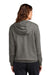 Nike NKFD9890 Womens Club Fleece Full Zip Hooded Sweatshirt Hoodie w/ Pockets Heather Charcoal Grey Model Back