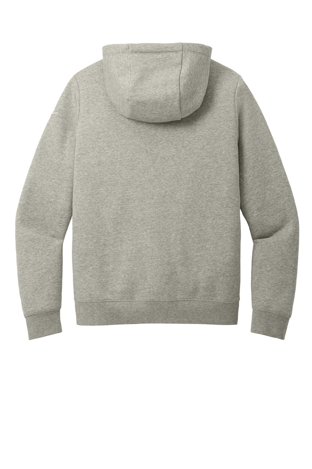 Nike NKFD9890 Womens Club Fleece Full Zip Hooded Sweatshirt Hoodie w/ Pockets Heather Dark Grey Flat Back