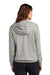 Nike NKFD9890 Womens Club Fleece Full Zip Hooded Sweatshirt Hoodie w/ Pockets Heather Dark Grey Model Back