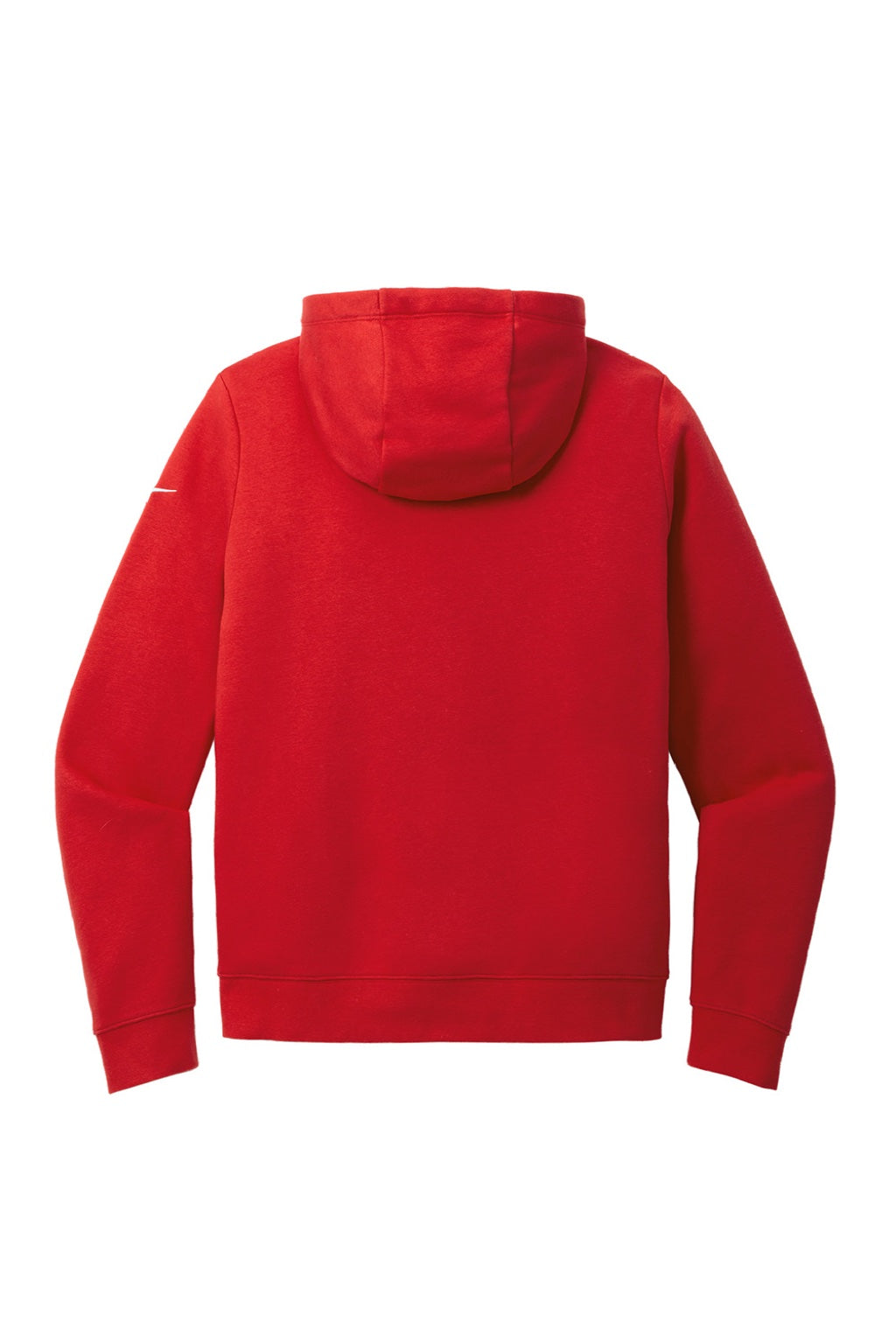 Nike NKFD9890 Womens Club Fleece Full Zip Hooded Sweatshirt Hoodie w/ Pockets University Red Flat Back