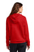 Nike NKFD9890 Womens Club Fleece Full Zip Hooded Sweatshirt Hoodie w/ Pockets University Red Model Back