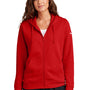 Nike Womens Club Fleece Full Zip Hooded Sweatshirt Hoodie w/ Pockets - University Red
