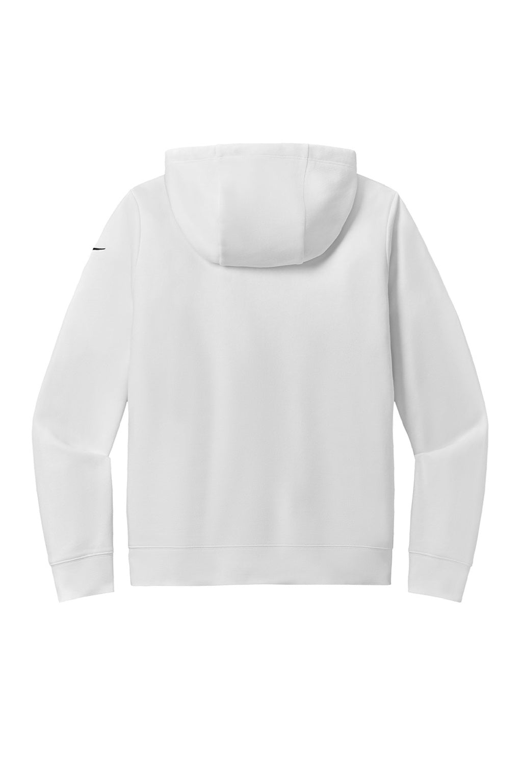 Nike NKFD9890 Womens Club Fleece Full Zip Hooded Sweatshirt Hoodie w/ Pockets White Flat Back