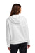 Nike NKFD9890 Womens Club Fleece Full Zip Hooded Sweatshirt Hoodie w/ Pockets White Model Back