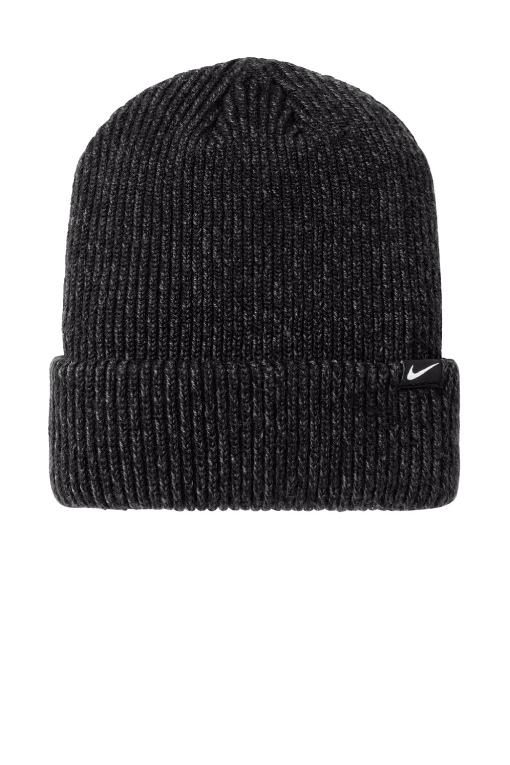 Nike Hats NKFN6310 Unisex Terra Beanie Heather Black Flat Front