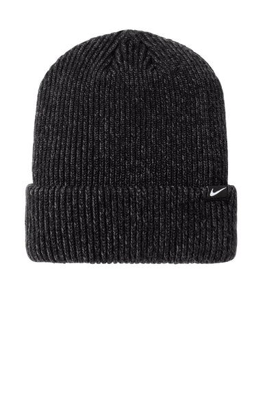 Nike Hats NKFN6310 Unisex Terra Beanie Heather Black Flat Front