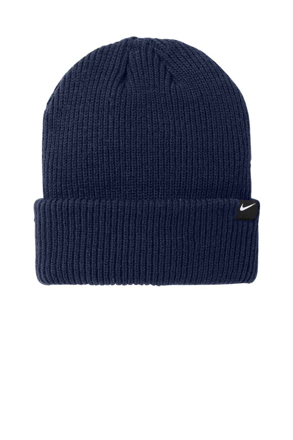 Nike Hats NKFN6310 Unisex Terra Beanie Midnight Navy Blue Flat Front