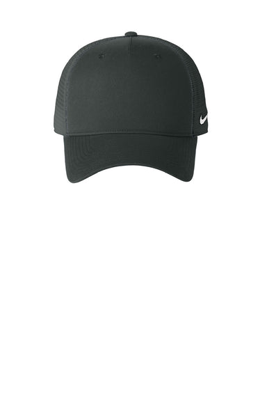 Nike Hats NKFN9893 Mens Mesh Snapback Trucker Hat Anthracite Grey Flat Front