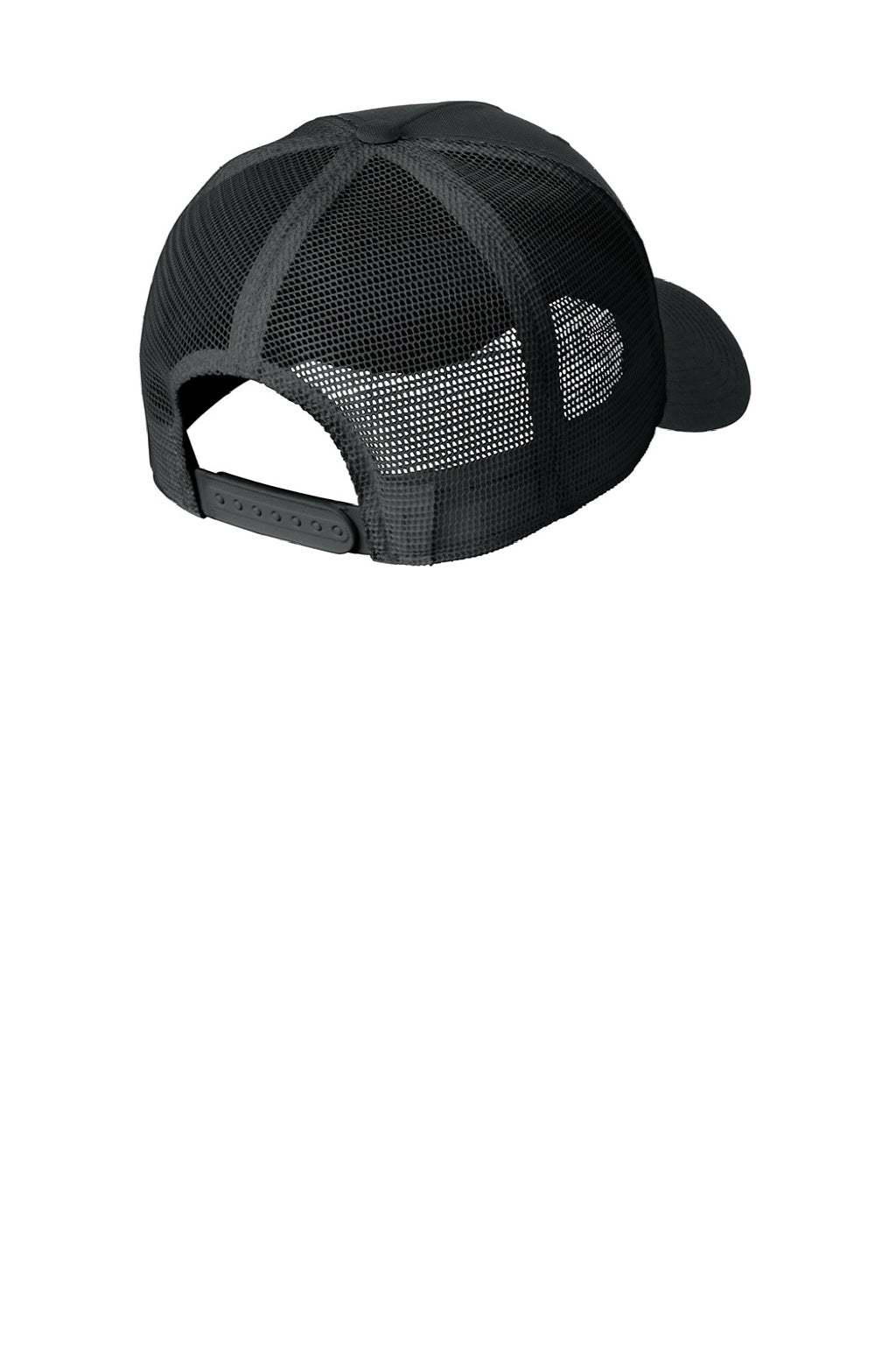 Nike Hats NKFN9893 Mens Mesh Snapback Trucker Hat Black Flat Back