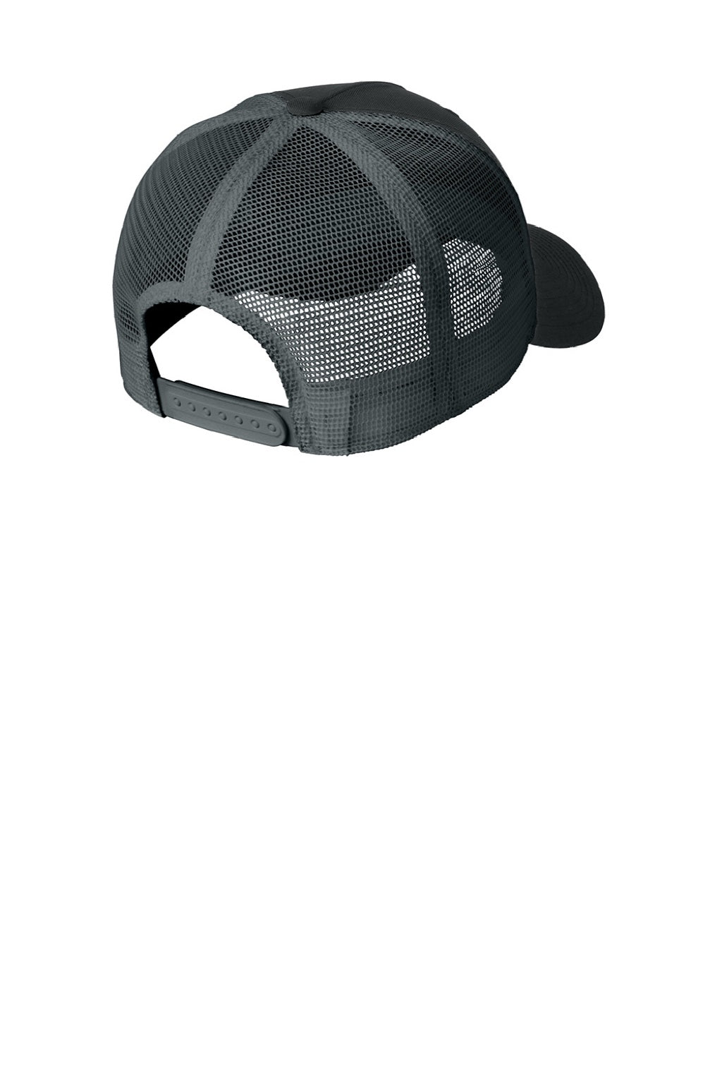 Nike Hats NKFN9893 Mens Mesh Snapback Trucker Hat Black/Dark Grey Flat Back