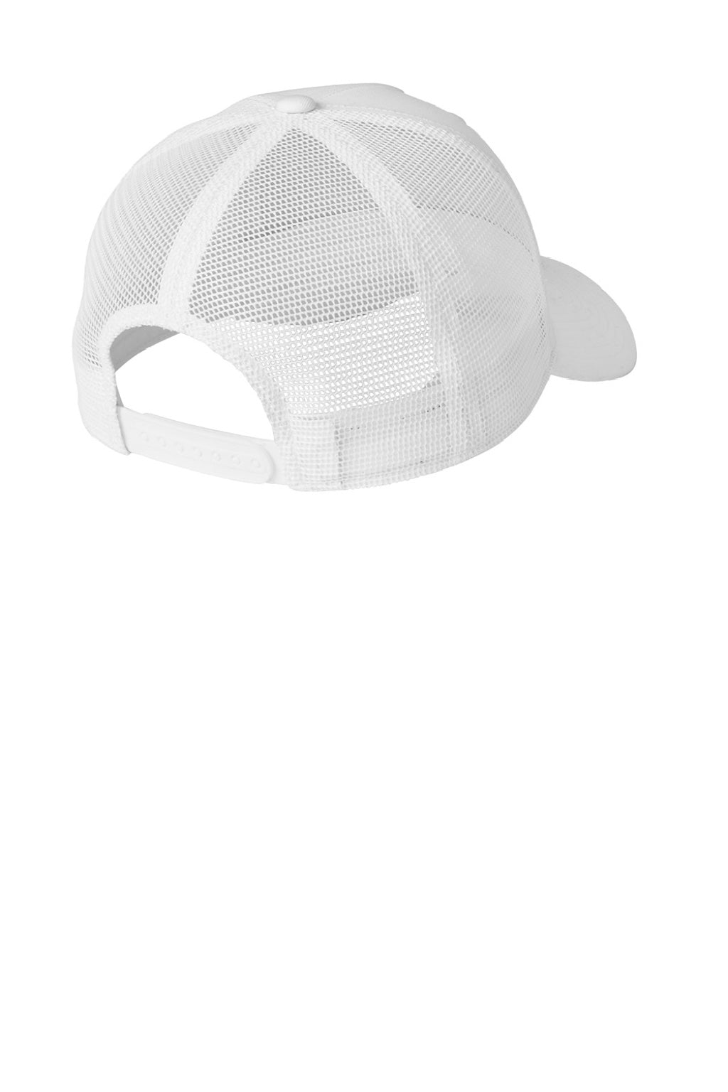 Nike Hats NKFN9893 Mens Mesh Snapback Trucker Hat White Flat Back