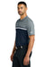 Nike NKFQ3968 Mens Victory Dri-Fit Moisture Wicking Colorblock Short Sleeve Polo Shirt Cool Grey/Navy Blue/White Model Side